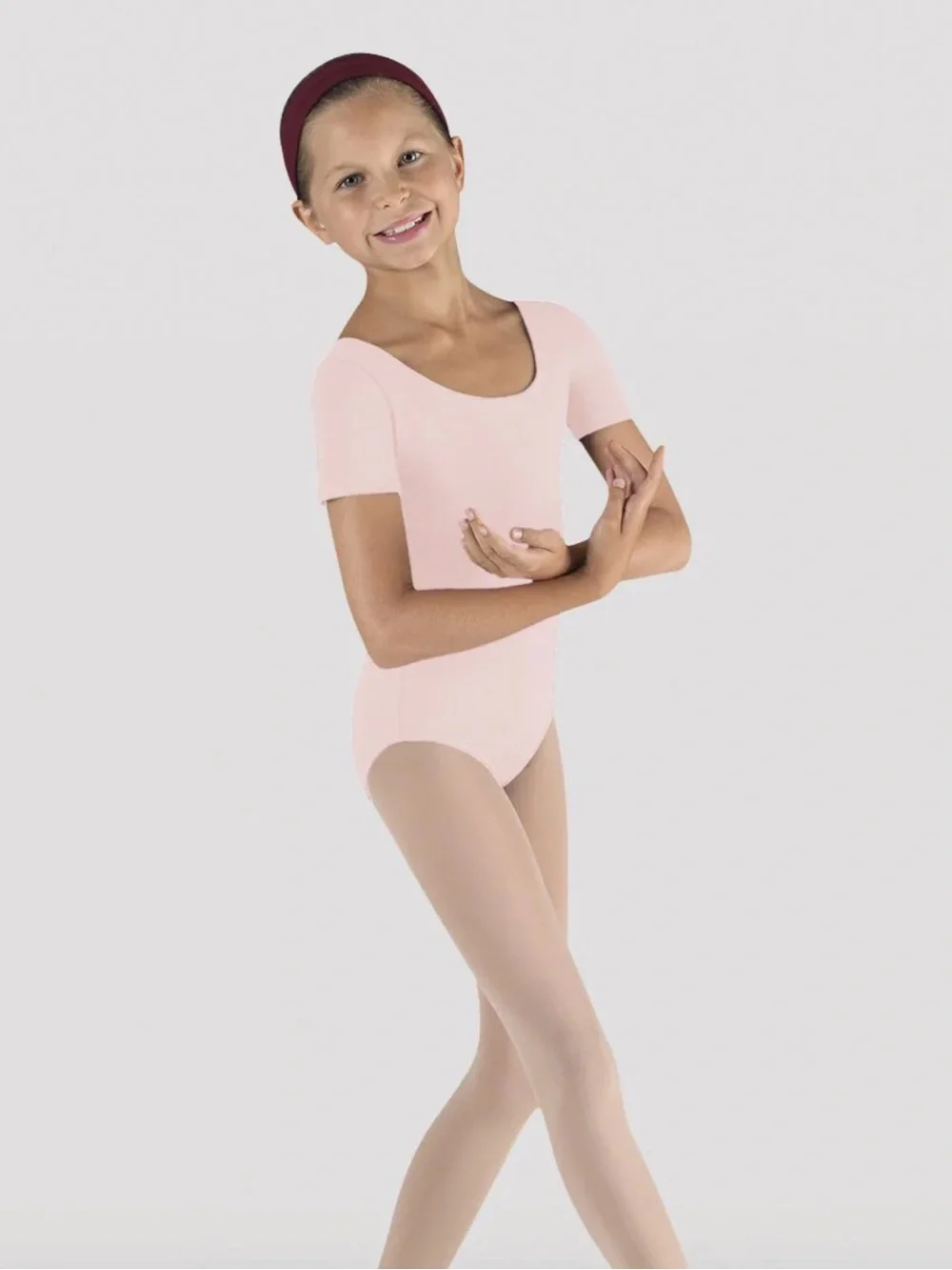 BLOCH Girls Ballet Leotard Short Sleeve Pink Size 4-6 NWT Dancewear